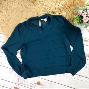 Forever 21 Blue peter collar blouse